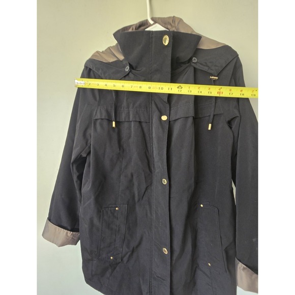 G Gallery New York Petite Large Polyester Jacket Black Removable Liner Coat Hood - Picture 6 of 16